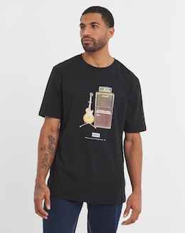 Jack &amp; Jones Oasis Graphic T-Shirt - Black