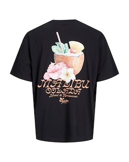 Jack &amp; Jones Botaniq Back Graphic T-Shirt - Black