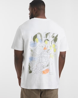 Jack &amp; Jones Amalfi Back Graphic T-Shirt - White