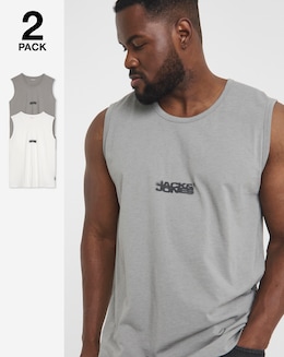 Jack &amp; Jones Logo Vest 2 Pack - Multi