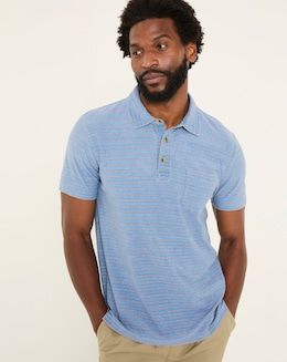 Fatface Indigo Perranporth Polo - Indigo Blue