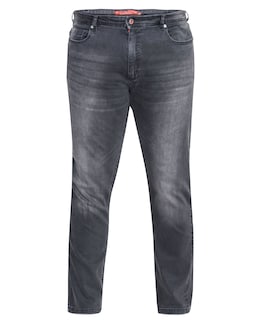 D555 Benson Dark Grey Tapered Fit Stretch Jeans