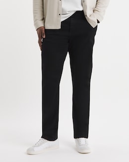 D555 Claude Black Tapered Fit Stretch Jeans