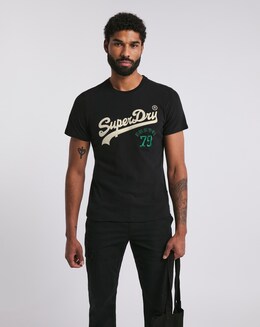 Superdry Black Vintage Label Classic Graphic T-Shirt