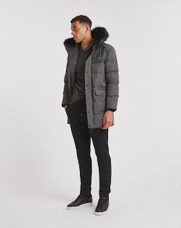 Kings Will Dream Harwood Longline Puffer Parka Jacket