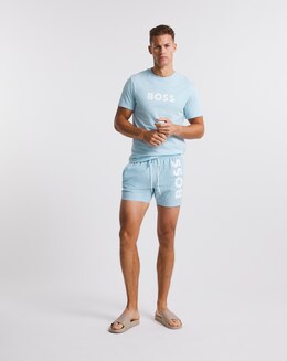 BOSS Light Blue Quick Dry Logo Swimshort