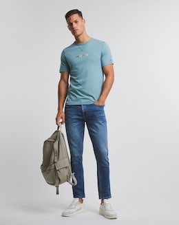 Tommy Hilfiger Lofty Blue Short Sleeve Contrast Stitch T-Shirt