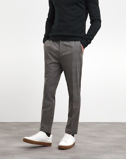 Tapered Check Smart Jogger Trouser