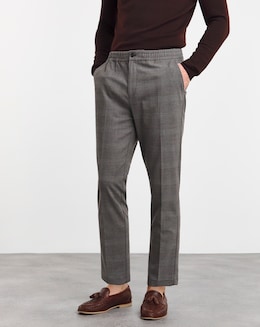 Tapered Check Smart Jogger Trouser