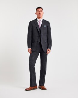 Semi Plain Textured Suit Trouser