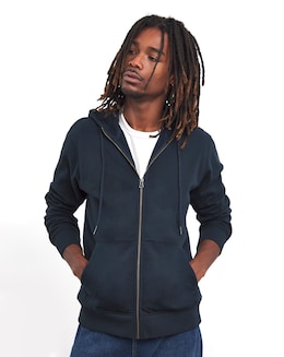 Full Zip Hoodie Long- Navy