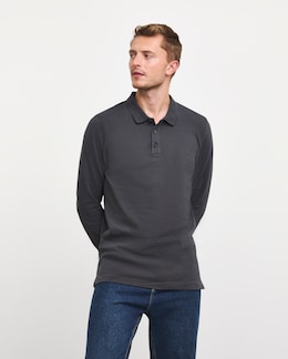 Long Sleeve Pique Polo