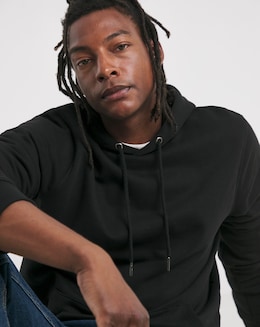 Overhead Hoodie Long- Black