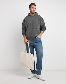 Acid Wash Oversized Hoodie- Charcoal