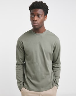 Relaxed Fit Interlock T-Shirt- Khaki