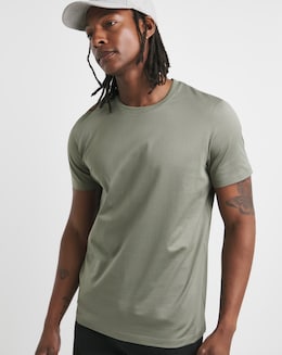 Premium 100% Mercerised T-Shirt Long Length- Khaki