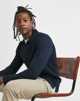 Premium 100% Mercerised Trophy Neck Polo- Navy