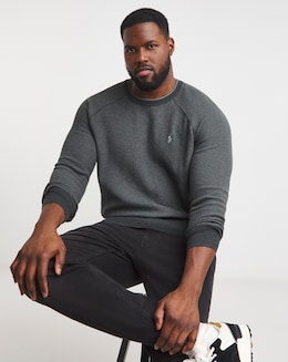 Polo Ralph Lauren Charcoal Cotton Crew Jumper