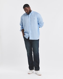 Polo Ralph Lauren Long Sleeve Linen Mix Shirt - Blue