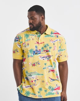 Polo Ralph Lauren Short Sleeve Bear Printed Polo - Yellow