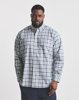 Polo Ralph Lauren Long Sleeve Check Oxford Shirt - Blue/Cream