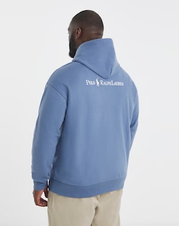 Polo Ralph Lauren Logo Back Fleece Hoodie - Capri Blue