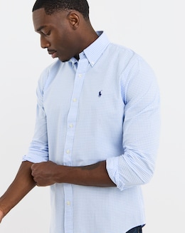 Polo Ralph Lauren Long Sleeve Poplin Stretch Shirt - Blue