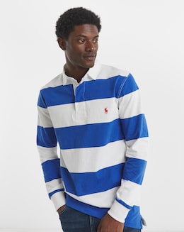 Polo Ralph Lauren Stripe Rugby Shirt - Blue/ White