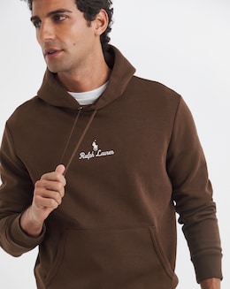Polo Ralph Lauren Double Knit Tech Logo Hoodie - Brown