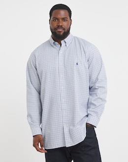Polo Ralph Lauren Long Sleeve Check Twill Shirt - Cream/Blue