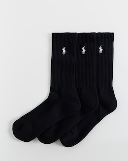 Polo Ralph Lauren Classic 6 Pack Sport Sock - Black