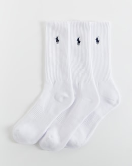 Polo Ralph Lauren Classic 6 Pack Sport Sock - White