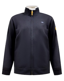 D555 Big &amp; Tall JOHNSON 2 Zip Through Sweatshirt with Chest Embroidery - Navy