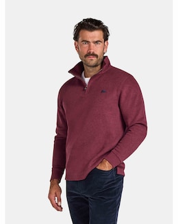 Raging Bull Classic French Rib Quarter Zip Burgundy