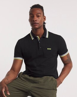 BOSS Short Sleeve Black Paddy Polo