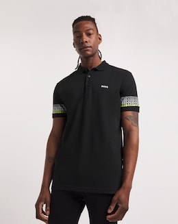 BOSS Short Sleeve Black Logo Arm Polo