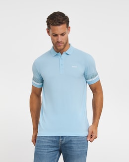 BOSS Light Blue Logo Arm Polo