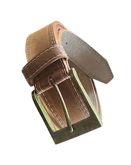 D555 Dylan Tan Bonded Leather Belt 3.8 Cm Width