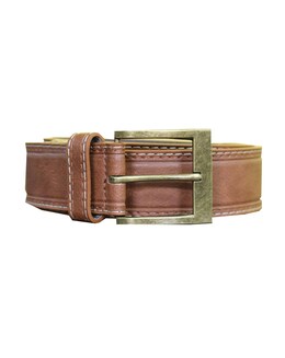D555 Dylan Tan Bonded Leather Belt 3.8 Cm Width