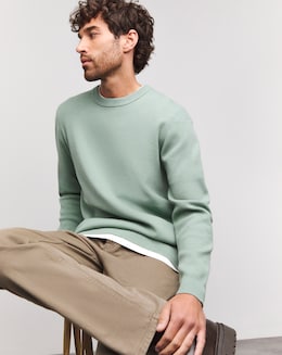 Soft Touch Sage Crew Neck Jumper with Ecovero
