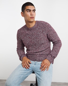 Twisted Yarn Crew Neck Sweater