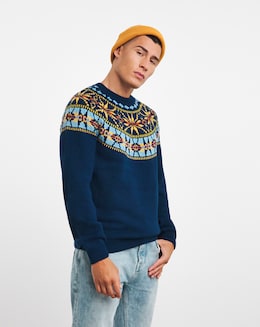 Fairisle Yolk Crew Neck