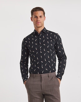BOSS Slim Fit Printed Formal Shirt