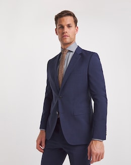 BOSS Navy Wool Mix Suit Jacket