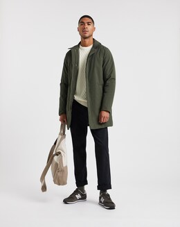 Khaki Padded Mac Coat