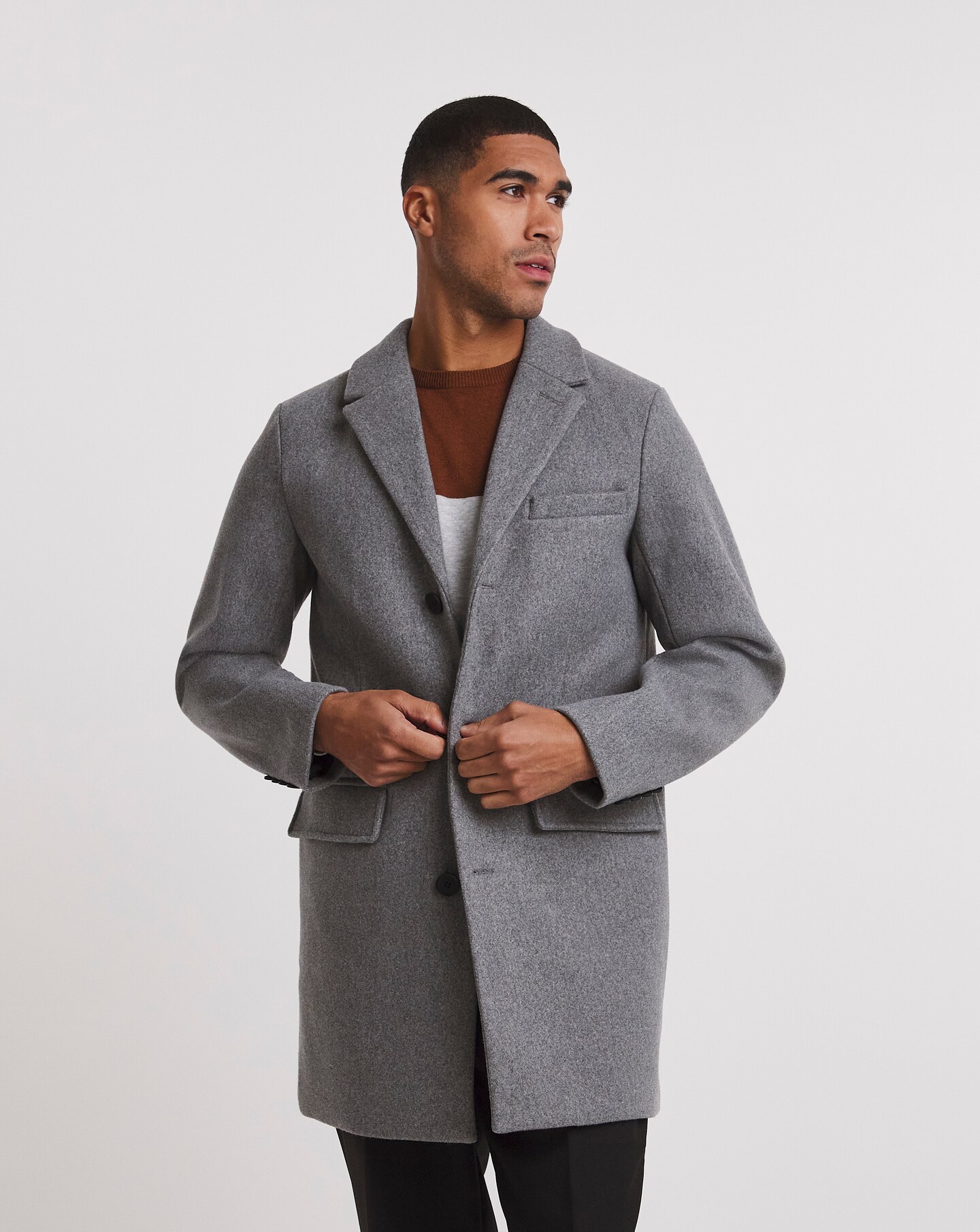 Lambton wool coat black sale