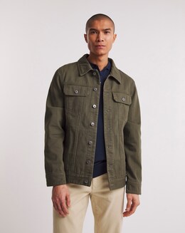 Khaki Twill Trucker Jacket