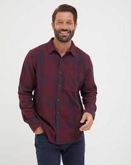 FatFace Burgundy Check Shirt