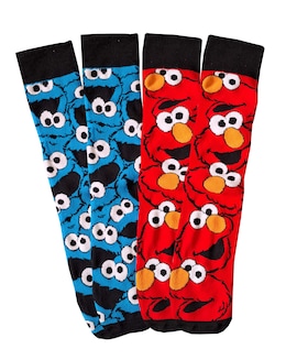 Cookie &amp; Elmo 2pk Slipper Socks