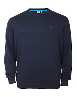 D555 Big &amp; Tall Jovanni-2 Classic Crew Neck Sweater - Navy